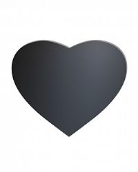 Фигурная доска "Черное сердце" (400 мм)