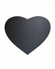 Фигурная доска "Черное сердце" (300 мм)