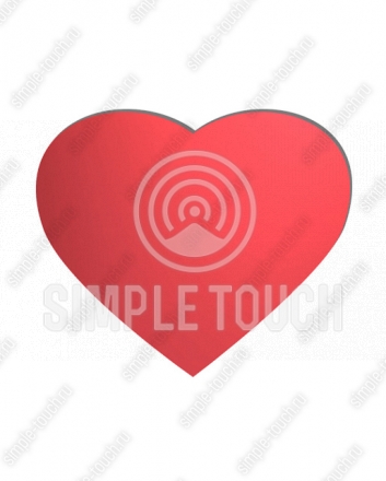 Фигурная доска "Красное сердце" (400 мм)
