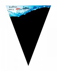 Меловой ценник в лед, для рыбных отделов (15x20 см) 