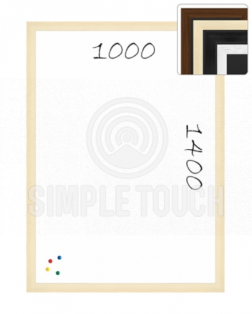 Белая магнитно-маркерная доска в деревянной рамке (1000x1400мм)